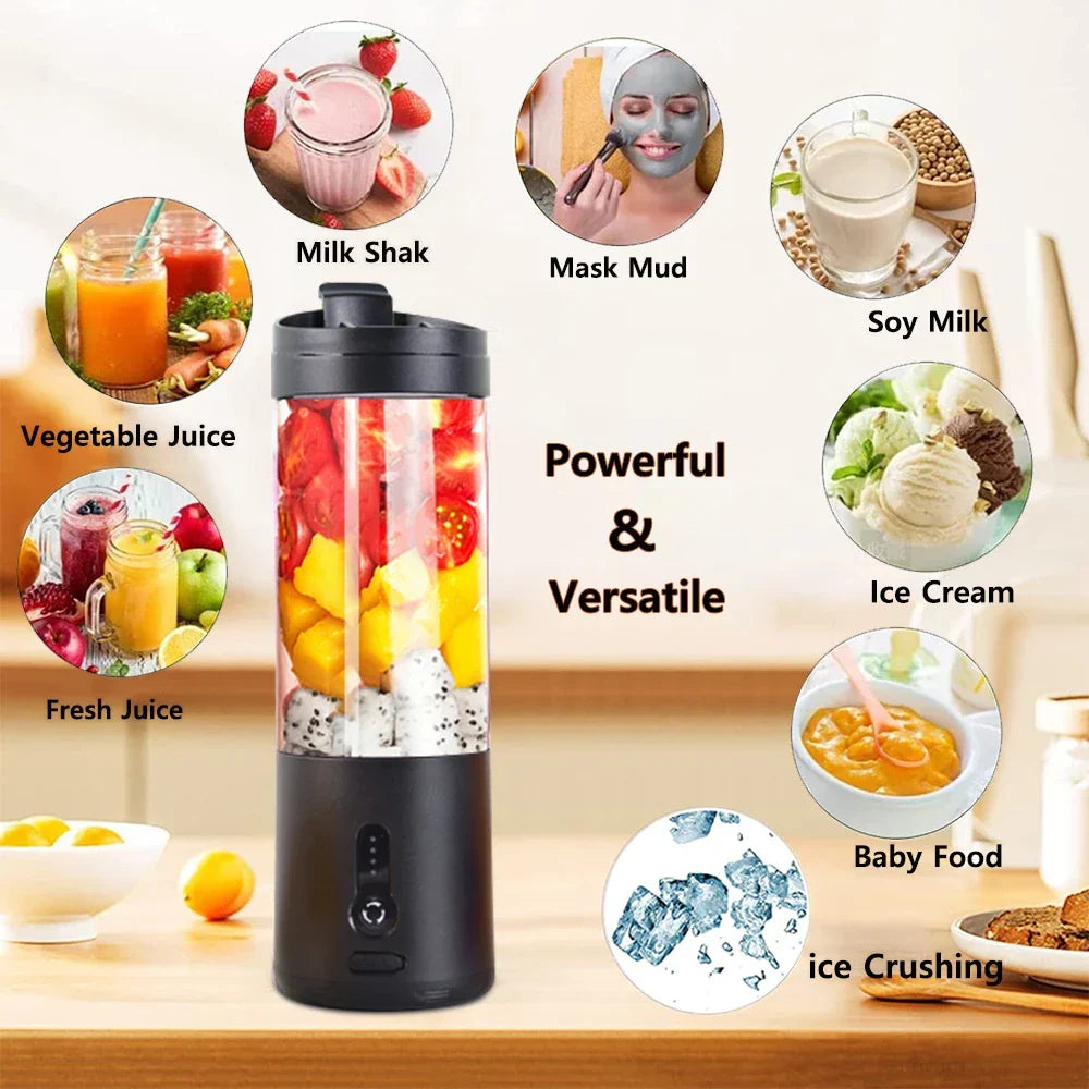 Mini Portable Rechargeable Electric Fruit Juicer Blender