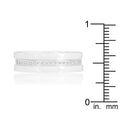 White Ceramic Triplet Ring With Cubic Zirconia