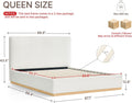Queen Size Luxurious Upholstered Platform Bed Frame
